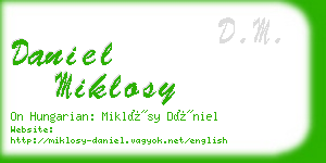 daniel miklosy business card